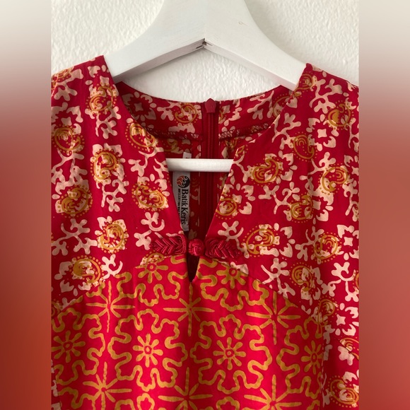 Red Dress - Batik Print Size M - Picture 16 of 16